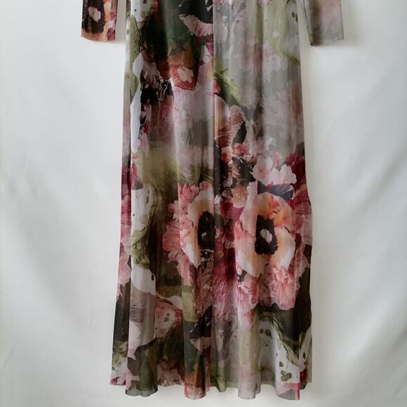 NWT Desigual Womens Multicolor Floral Print Classy Long Maxi Dress Size Small - Picture 4 of 9